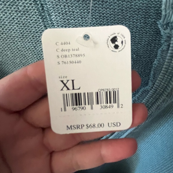 Free People Anyway Tee Deep Teal - Picture 7 of 9